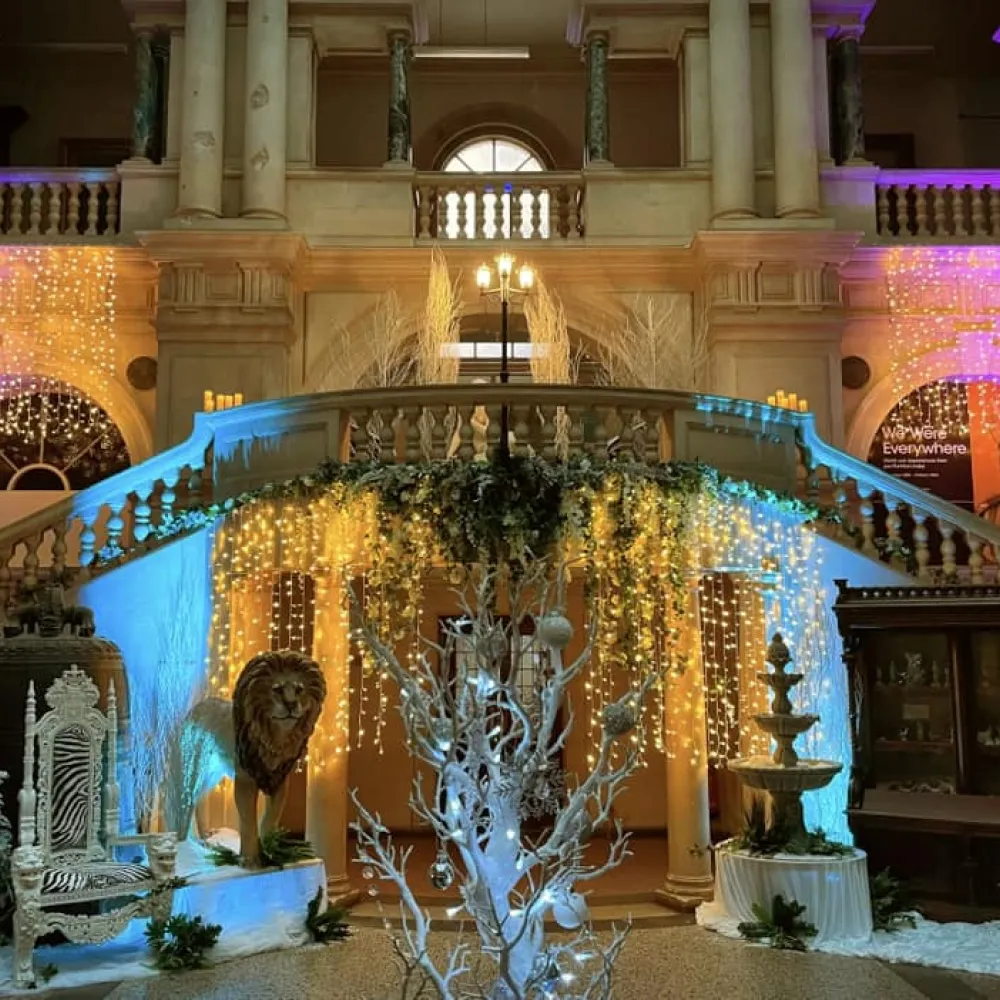 BMAG Christmas feature room setup